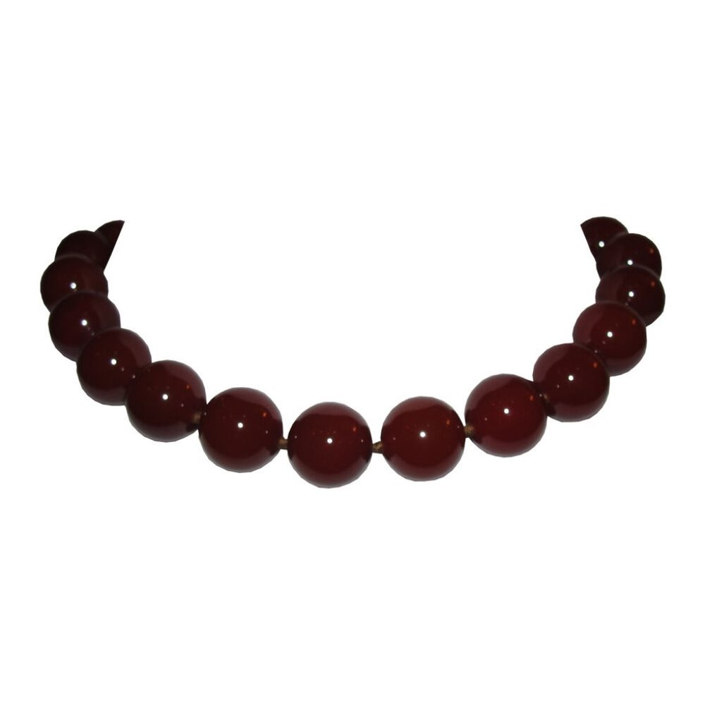 Carnelian Large Beaded Princess Necklace Alberto J